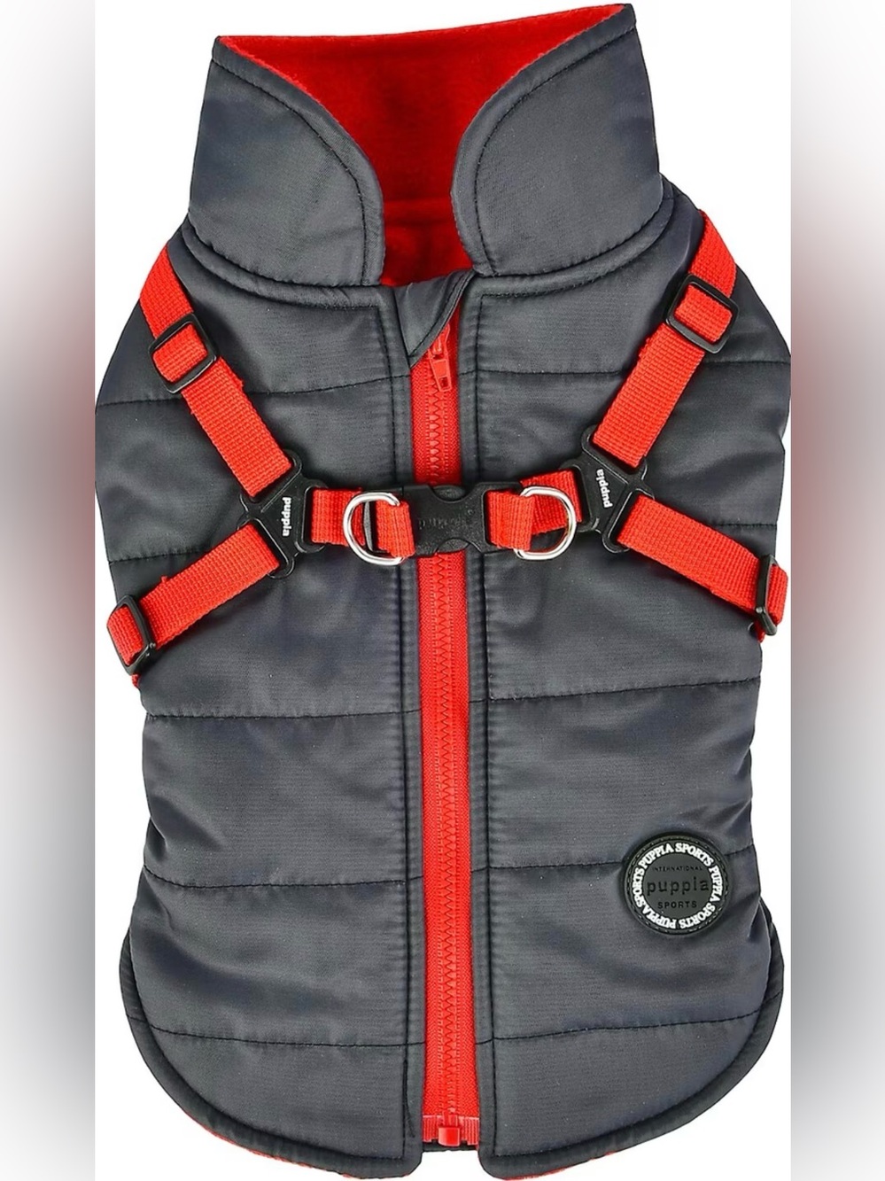 NWT Puppia Mountaineer II Combo Dog Coat and Harness, Gray, Size Medium
